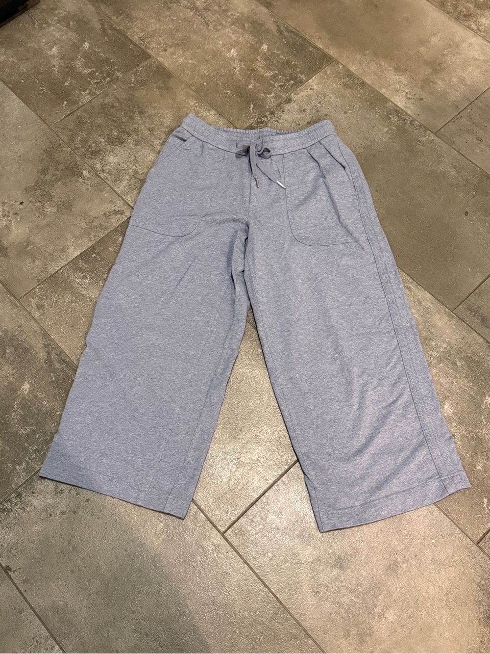 Athleta Dusty Blue Wide-Leg Lounge Pants
